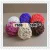 personalized colorful weaving rattan christmas ball