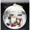 decorative hanging glass xmas ball with magic snow