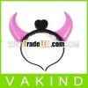 Pink Plastic Devil Horns For Haloween Costume Accessory