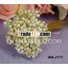Divine Bling Wedding Jewelry Accessories, Gold Pearl Crystal Flower Pin