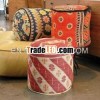 vintage kantha quilts ottoman / puff