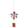 Paper magicstar with message card loop for hanging