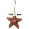 Hand Embroidered Jari Christmas Decoration Hangings Souvenir Christmas Ornament