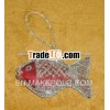 Bead Embroidery Christmas Hanging Fish,  X-Mas Tree Ornament