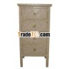 Moroccan Style Mother of Pearl Inlay Chest of Drawer Furniture (Bone & Mother of Pearl Inlay Fur