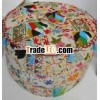 fabric poufs / ottomans