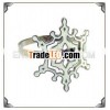 nickle plated and enamel metal sunflower shaped napkin ring wholesale
