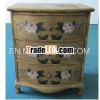 Durable flower pattern wood furniture cupboard with drawer