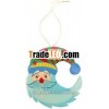 Handcrafted Handpainted Wood Christmas Hanging Ornament Craft Christmas Decoration