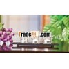Tray With Three Votive Made of Wood & Glass With Black Color Finish