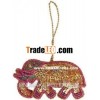 Embroidered Beaded Christmas Ornaments Elephant Handicraft Christmas Decoration