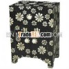 Indian & Moroccan Style Camel Bone Inlay Bedside Cabinet furniture (Bone & Mother of Pearl I