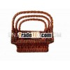 Xmas Decor basket. Wicker Stripes.