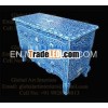 Royal Blue MOP Inlay Chest of Drawer