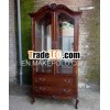 Classic Livingroom Showcase Cabinet - Mahogany Furniture