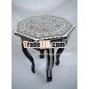 Handcrafted Inlaid Art Octagonal Table WIth Detachable Legs