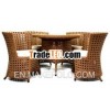 Outdoor-indoor rattan furniture- dinning set