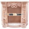 Hand carved fireplace - French antique wooden fireplace