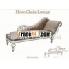 Helzo Right and Left Sides Wooden Embroidery Luxury Chaise Lounge