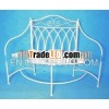 Cream metal iron double arm chair