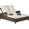 Rattan double lounge set with aluminum frame