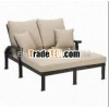 Outdoor rattan double sun lounger