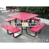metal outdoor tables and chairs, steel picnic table