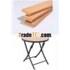 PS poly wood with teak wood color use for making and producing outdoor round table face, garden tabl