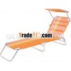 orange outdoor sun bed