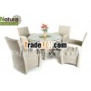 Outdoor Rattan Dining Round Table and Chair TF0701