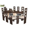 Outdoor Rattan Dining Set Natural Color