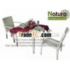 Outdoor Rattan Dining Table and Stacking Chair