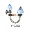 S-0332 copper curtain hook with double crystal