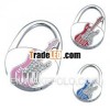 Fashion guitar style enamel crystal handbag punching hook