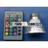 AC85-265V e27 gu10 g5.3 mr16 3w rgb spotlight aluminum PVC 24 keys 2 years warranty