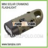 LED mini pocket solar dynamo camping flashlight,  hanging flashlight, with 2 colors, multi- fuction