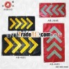 Red/yellow LED flashing reflective direction warning chevron/traffic sign