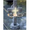 solar cross graveyard light, resin solar lamp