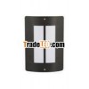aluminium with plastic diffuser wall light