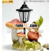 ceramic garden ormanent with solar light