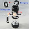 Hand crank rechargeable multi-function LED camping light with USB Charge Cable