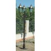 Street post with 3 lamps