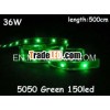 5050smd led strip GREEN waterproof IP67 30LEDs/m 150LEDs/roll flexible led strip with DC12V low volt