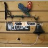 antique house cast iron door hanging bell
