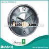Home Decoration Modern 12" Round Quartz Metal 12inch Wall Clock