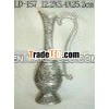 pretty pewter-plated metal vase