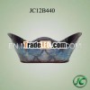 JC vintage metal indoor flower pot with fish scale pattern
