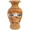 Hand Carved Wooden Decorative Vase India Fair Trade Art Craft Wooden Craft