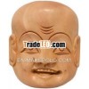Hand Carved Happy Man Decorative Wall Wooden Mask India Gift Wooden Craft