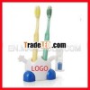 Decoration plastic 4 hole tooth brush holder hourglass tooth brushing hourglass for promotion
